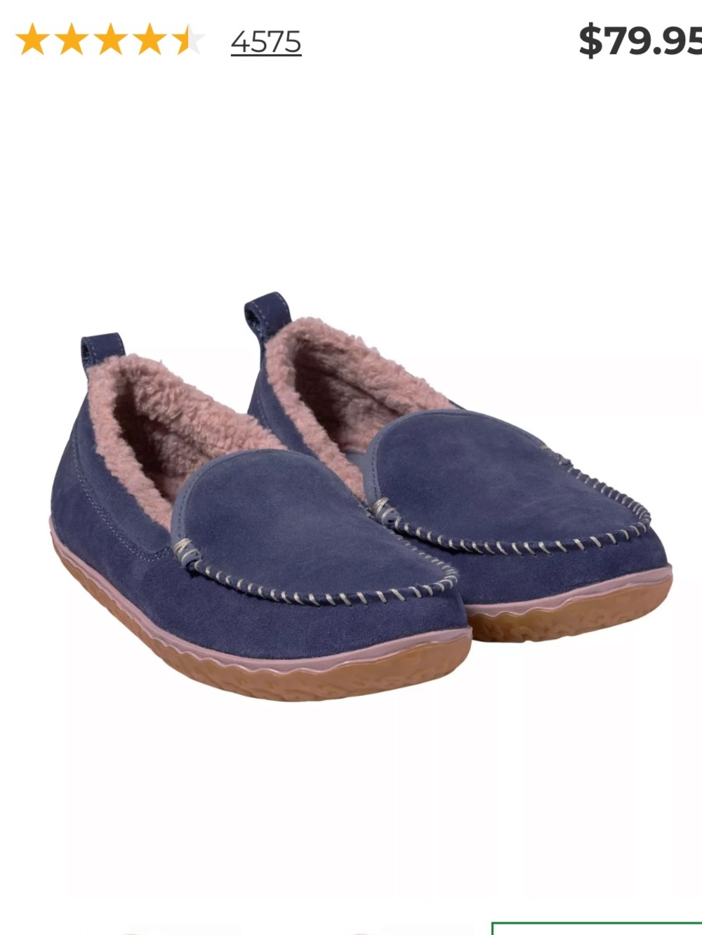 LL Bean Women's Mountain Slippers Moccasin Raw Indigo